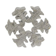 Resin Silver Sparkle Snowflake Sitter  (3 Count Assortment)