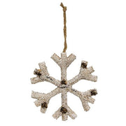 Birch Look Snowflake Hanger - 8"