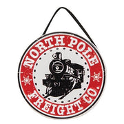 North Pole Freight Co. Embossed Metal Ornament