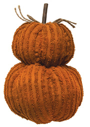 Mini Orange Chenille Pumpkin Stack