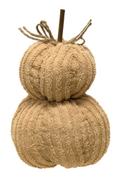 Mini Cream Chenille Pumpkin Stack