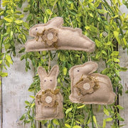 Mini Flower Bunny Ornaments (Set of 3)