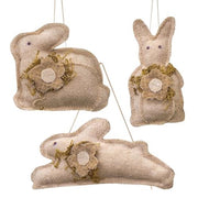 Mini Flower Bunny Ornaments (Set of 3)