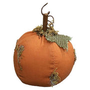 Mossy Stuffed Pumpkin - 3.25" x 3.75"  (2 Count Assortment)