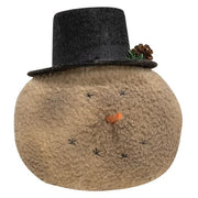 Grungy Primitive Top Hat Snowhead Ornament