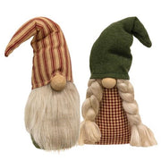 Mr. or Mrs. Farmhouse Check Gnome  (2 Count Assortment)