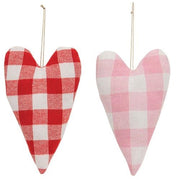 Buffalo Check Heart Pillow (Set of 2)