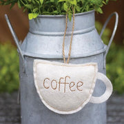 Felt Stitched Coffee Cup Ornament