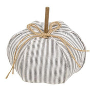 Ticking Stripe Stuffed Pumpkin 6.5"