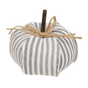 Ticking Stripe Stuffed Pumpkin 4.75"