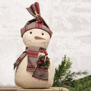 Red Stripe Snowman with Hanger