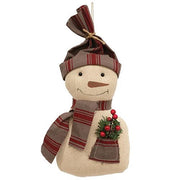Red Stripe Snowman with Hanger