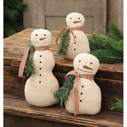 Large Primitive Snowman Doll