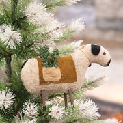 Sheep with Pine Christmas Ornament