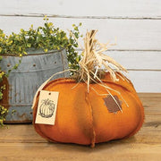 Orange Burlap Patches Pumpkin - 15"