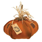 Orange Burlap Patches Pumpkin - 15"