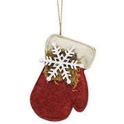 Snowflake Mitten Felt Ornament