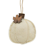 Cream Pumpkin Felt Ornament