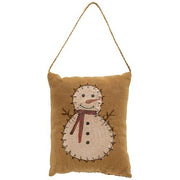 Primitive Snowman Pillow Ornament