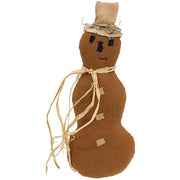 Primitive Tan Snowman with Hat Doll