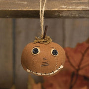 Primitive Happy Pumpkin Fabric Ornament