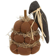 Stuffed Pumpkin Stack with Primitive Crow