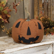 Large Stuffed Primitive Jack O Lantern with Stem