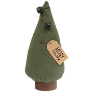 Stuffed Primitive "Merry Christmas" Tree on Base