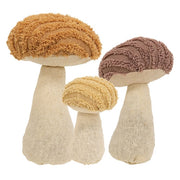 Chenille Stuffed Mushroom Sitters (Set of 3)