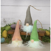 Blue - Pink - or Green Hat Gnome Ornament (3 Count Assortment)