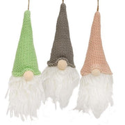 Blue - Pink - or Green Hat Gnome Ornament (3 Count Assortment)