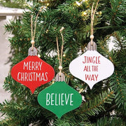 Holiday Sayings Wood Ornament  (3 Count Assortment)