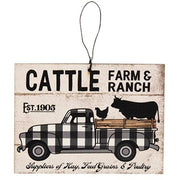 Cattle Farm & Ranch Buffalo Check Truck Ornament