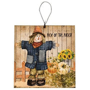 Scarecrow & Friends Square Ornament  (3 Count Assortment)