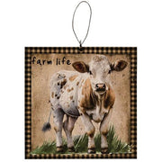 Farm Life Animal Portrait Square Ornament  (3 Count Assortment)