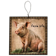 Farm Life Animal Portrait Square Ornament  (3 Count Assortment)