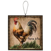 Farm Life Animal Portrait Square Ornament  (3 Count Assortment)