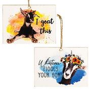 Floats Your Goat Ornament  (2 Count Assortment)