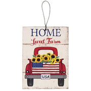 Home Sweet Home Sunflower Truck Ornament