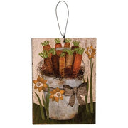 Primitive Carrots & Daffodils Ornament