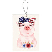 Americana Bandana Piggy Ornament