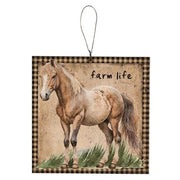 Farm Life Horse Portrait Square Ornament