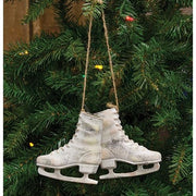 White Ice Skates Ornament