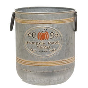 Pumpkin Patch Farms Galvanized Buckets (Set of 2)