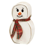 Distressed Wooden Mini Thick Snowman  (2 Count Assortment)