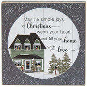 Friends and Family Winter House Square Block  (4 Count Assortment)