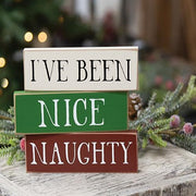 I've Been Naughty/Nice Blocks (Set of 3)