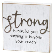 Strong & Inspiring Square Block  (2 Count Assortment)