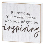 Strong & Inspiring Square Block  (2 Count Assortment)