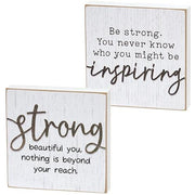 Strong & Inspiring Square Block  (2 Count Assortment)